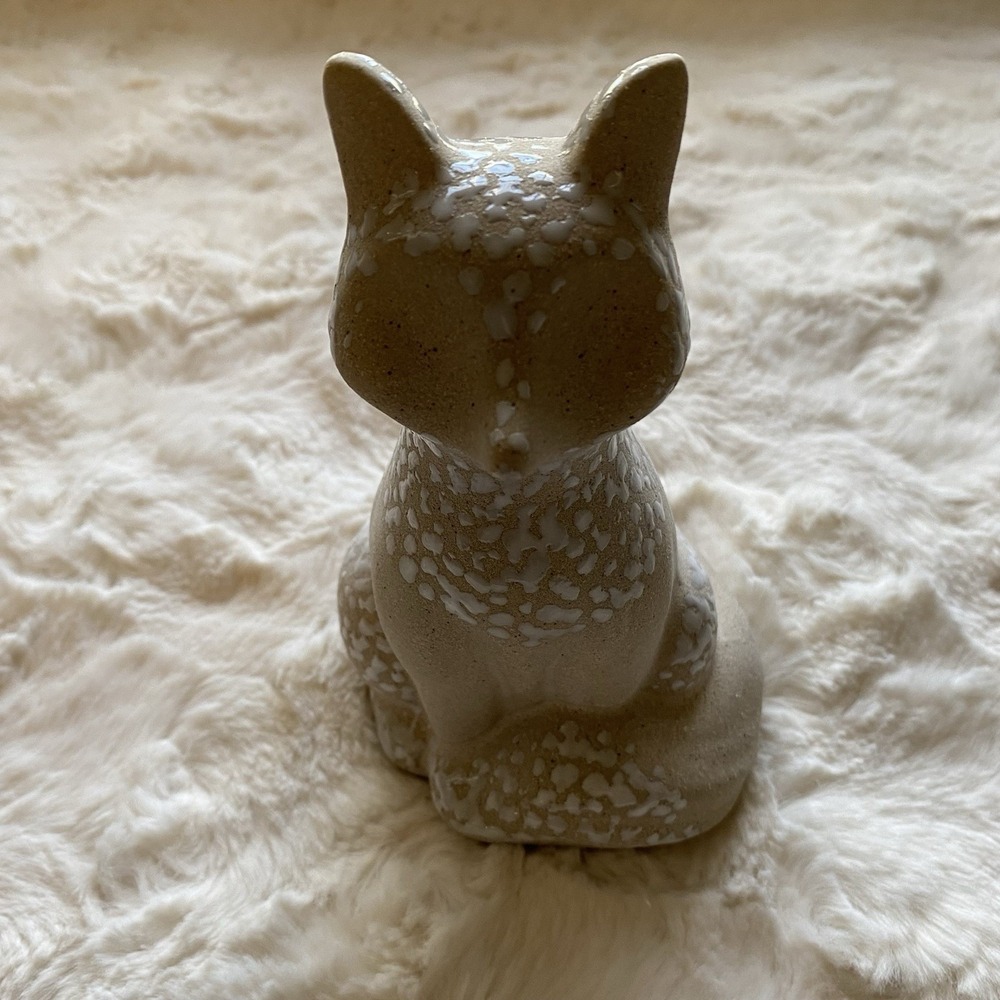Anthropologie Woodland Bud Vase Fox Whimsical Stoneware 5.75x4 Inch New In Box - Picture 4 of 13